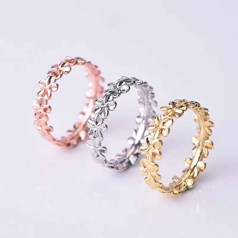 

Daicy cheap wholesale new fashion 18k gold plated Frangipani flower hawaiian ring