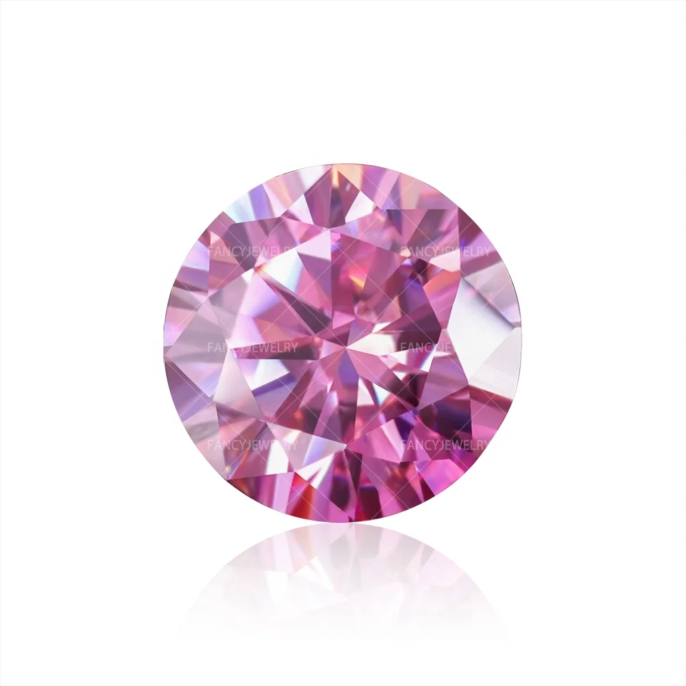 

6.5mm vvs colorful Round Radiant Asscher pink Moissanite Diamond Synthetic Loose lab created moissanite