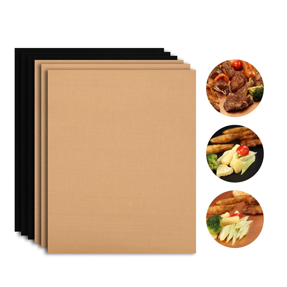 

Dongjian Heavy Duty Reusable Easy to Clean Custom BBQ Grill Mats Non Stick Grilling Mats
