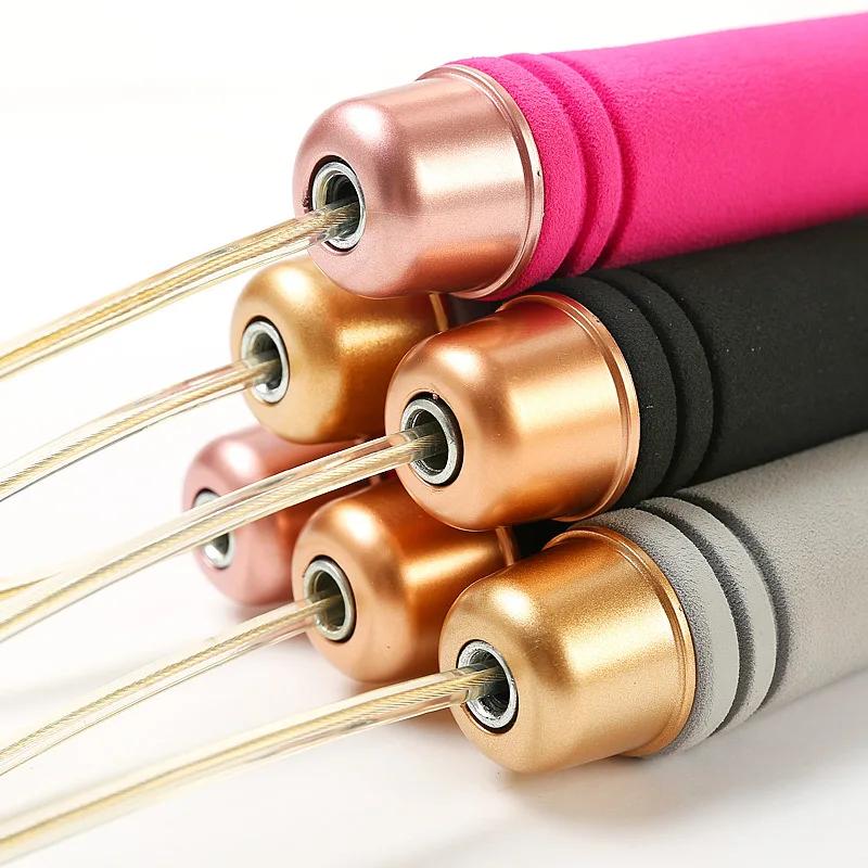 

New Design Best Fitness Speed Skipping Adjustable Jump Ropes, Grey, black, pink