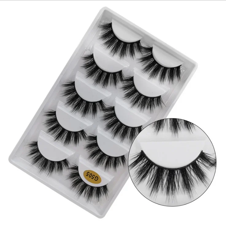 

New Arrival Eyelashes Makeup 3dlashes 5 Pairs Eyelashes Natural Long Mink and Thick Full Strip Fluffy Eyelashes, Black