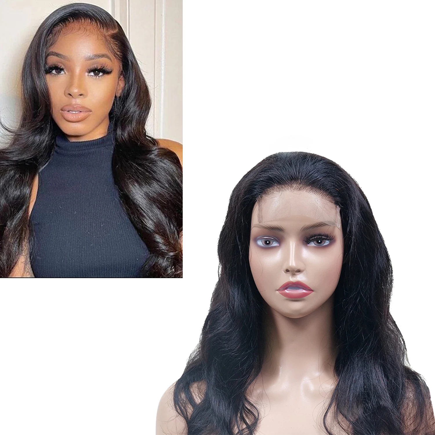 

HD Lace Human Hair Wigs For Black Women Wholesale Brazilian Virgin Hair Transparent Lace Front Wig