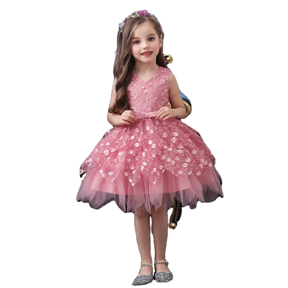

Western Baby Girl Clothes Ball Gown Princess Dress Infant Formal Birthday Baptism Party Kids Flower Girl Dresses