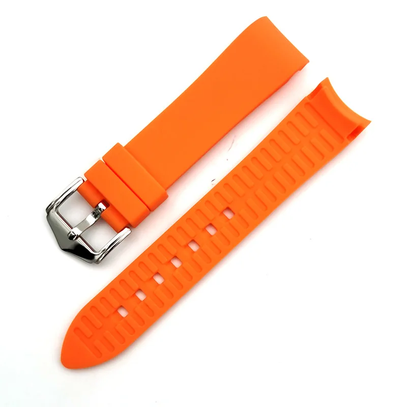 

EACHE Curved End 19mm 21mm 22mm Silicone Watch Band Curved