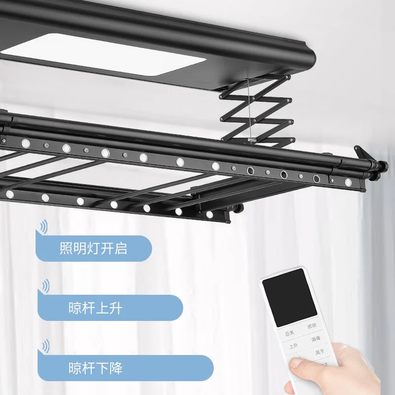 

Smart home balcony ceiling automated electric clothes drying rack and hanger