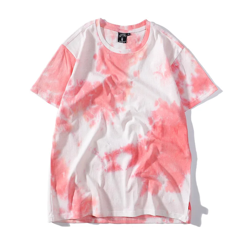 

Custom Logo Oversize Tie-Dye Loose Unisex Women T-Shirts Summer