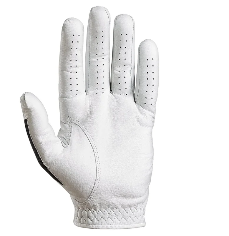 

custom golf glove bionic golf glove cabretta leather, White