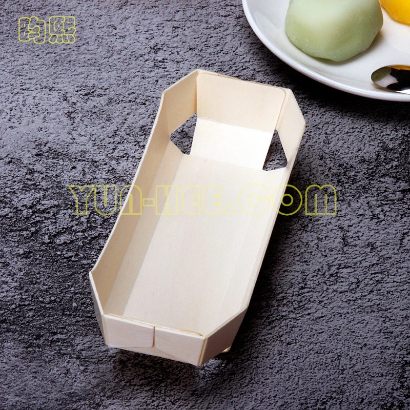 
Disposable Wood Box with Lid for Fruit 