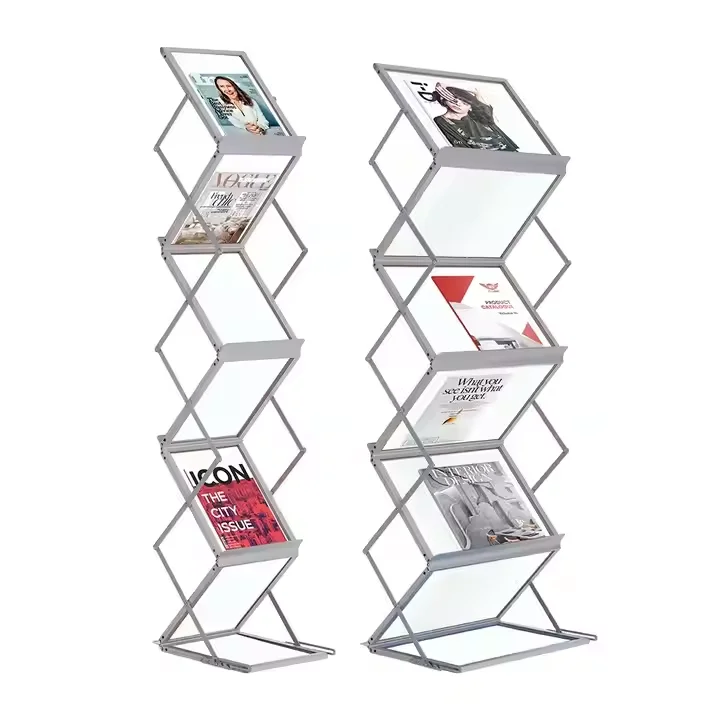 Advertising A4 Acrylic Aluminum Brochure Holder