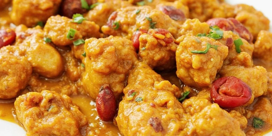 Chicken marinating in yogurt and spices
