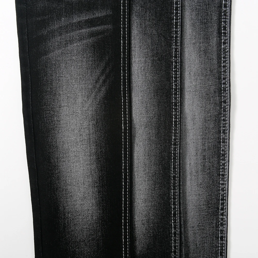 

black twill cotton spandex denim fabric fresh stock