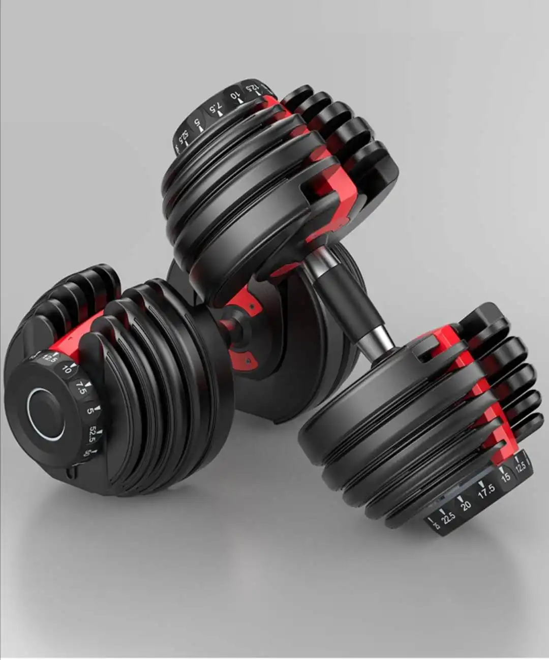 

Gym Fitness Weightlifting Body Training 24kg 40kg Adjustable Dumbbell Set ONSALE, Red, yellow
