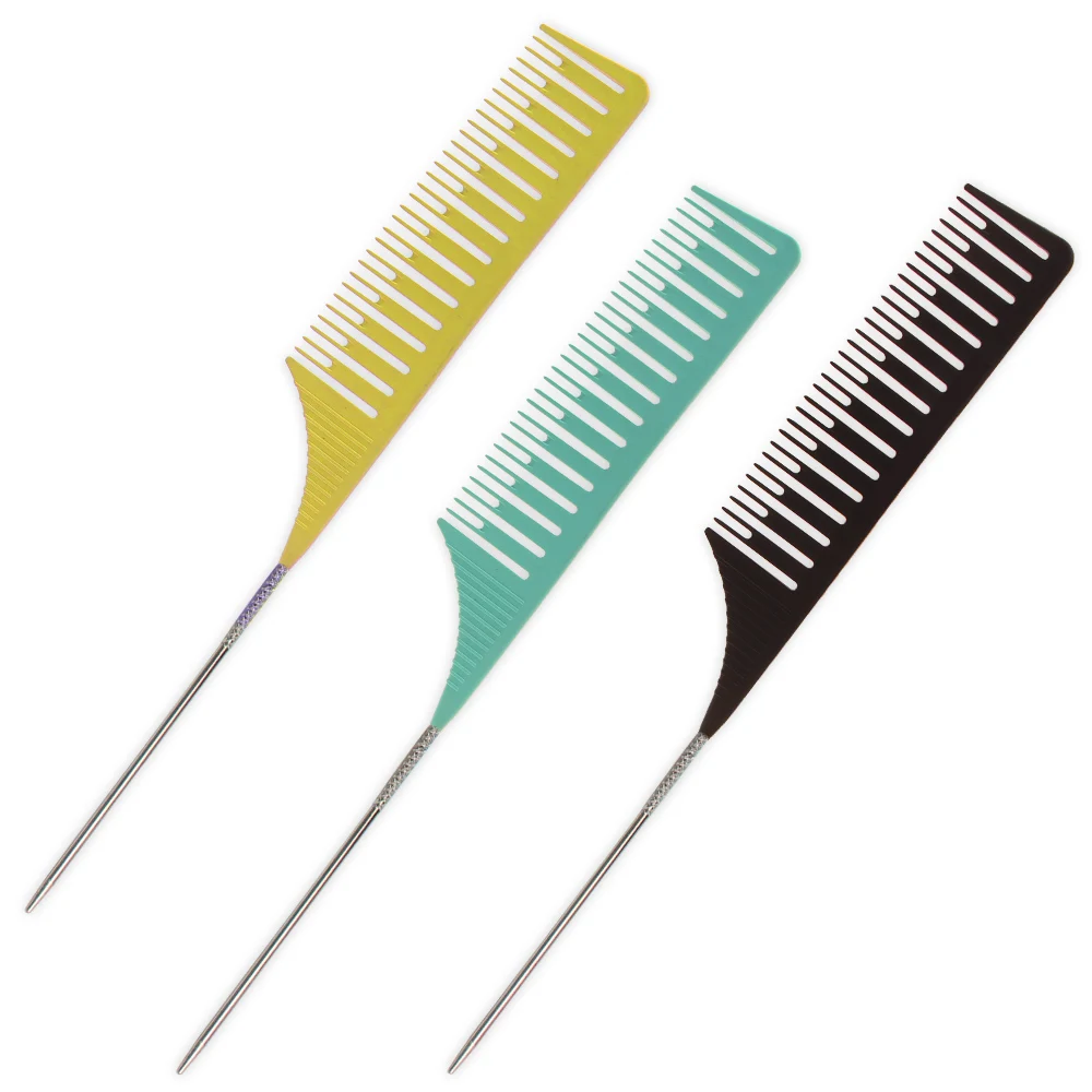 

Masterlee rat tail comb point tail comb wide tooth comb, Multiple color