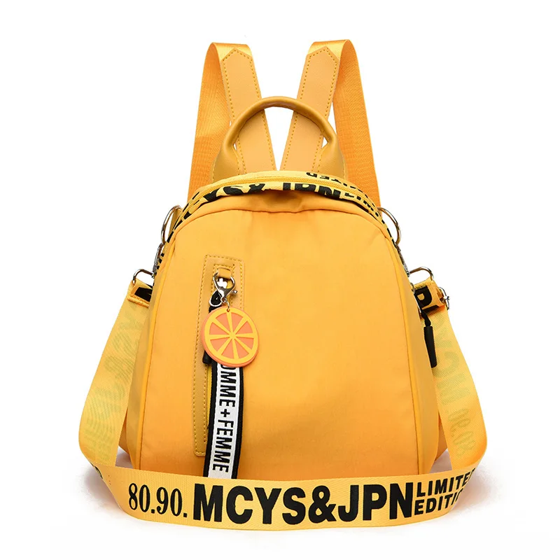 

2020 College style solid color mini casual girls backpack school bag, Black yellow blue pink