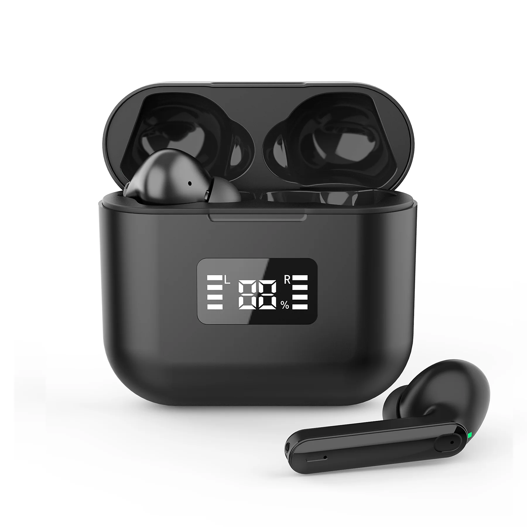 

Cirtek free shipping translator earphone tws earbuds earphone low latency headphones earbuds with charging case, Black