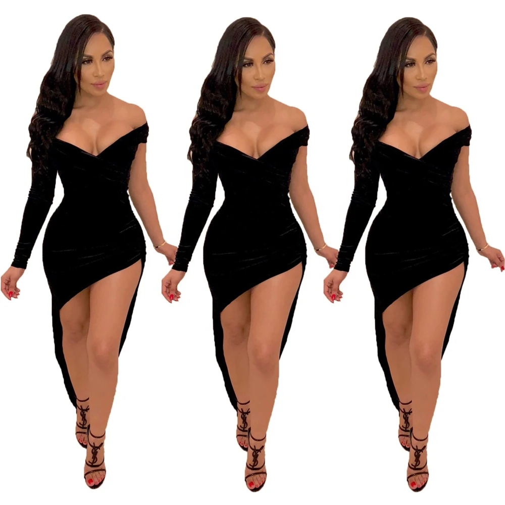 

2020 Fall/Winter New Design Hollow Out Backless One Piece Dress Ladies Night Club Wear