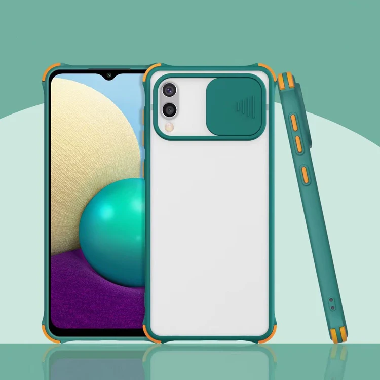 

Stock Sale Frosted 2in1 Airbag Design Shockproof Skin Feeling Push Window TPU PC Cell Mobile Phone Cover Case For Huawei Y8S