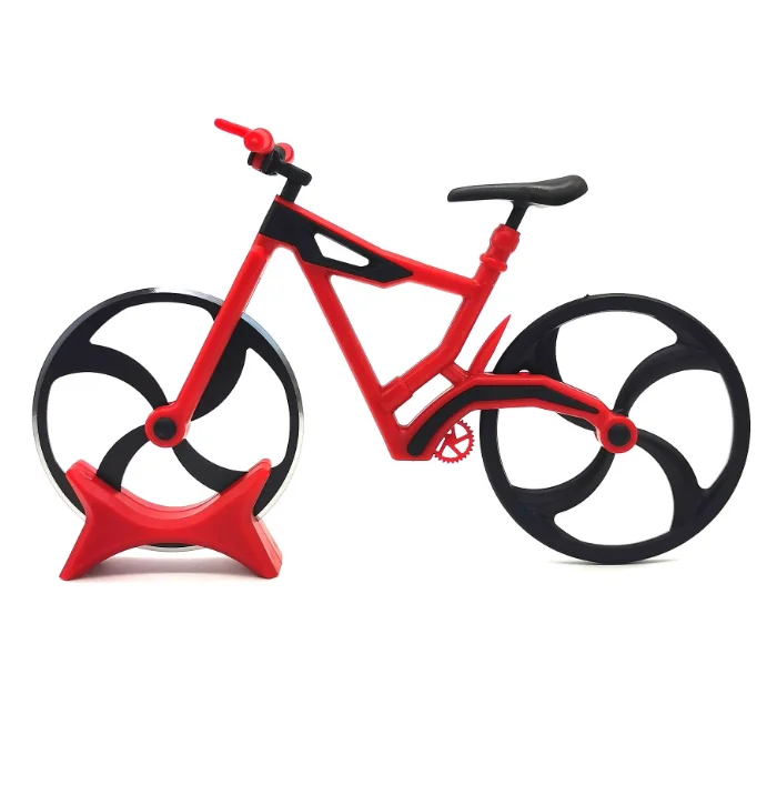 

Amazon Hot Selling Bicycle Pizza Cutter Wheel Stainless Steel Blades With Non-stick Coating Serveware, Customized