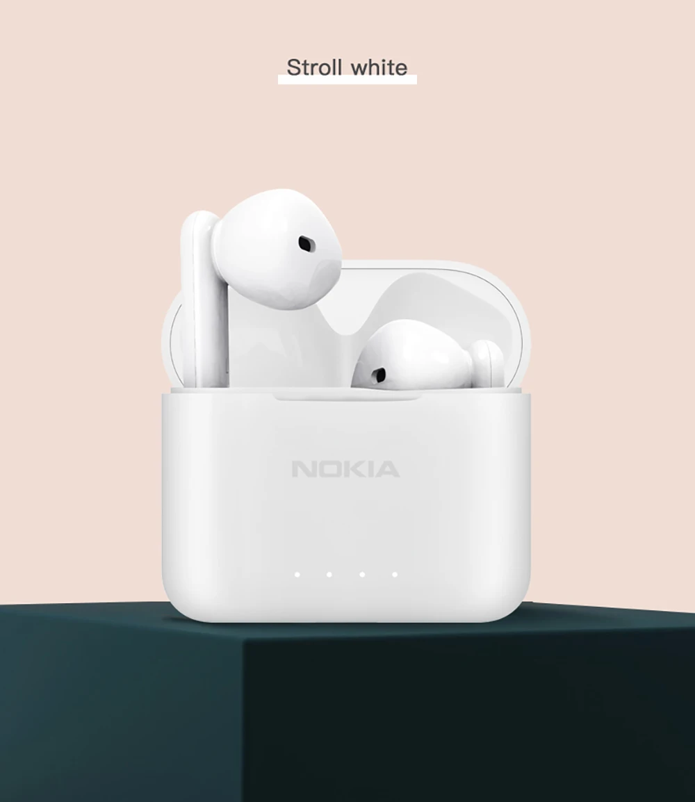 

Nokia E3101 Wireless Headphones Bluetooth 5.1 Headset Tws Control Stereo Noise Reduction With Microphone Low Latency Earphones, White,black