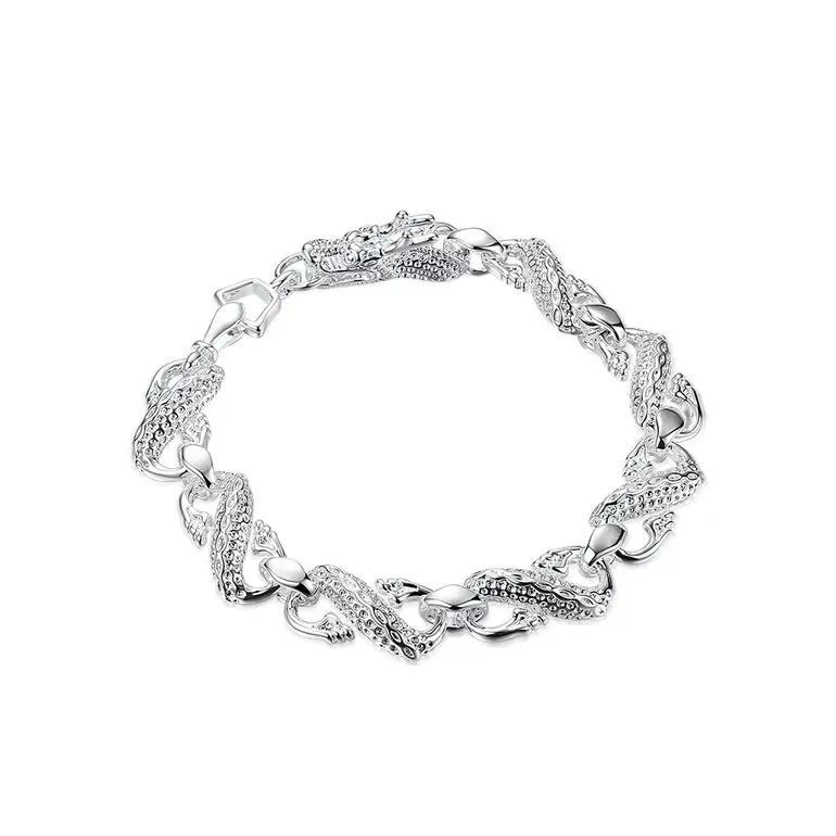 

Simple White plated silver Cuff Bangle Bracelet Jewelry For Gifts