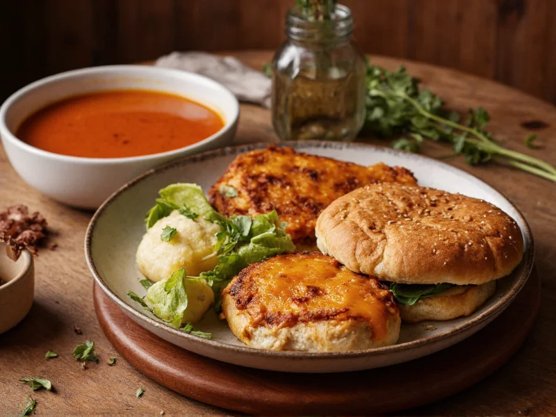 cozy soup and burger