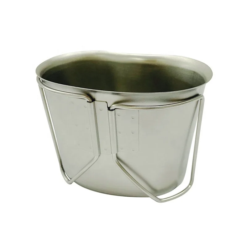 

military canteen accessories 600ml army beaker camping cup stainless steel mugs, Stainless steel natural