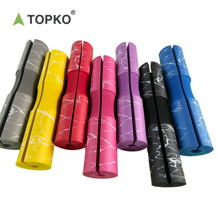 

TOPKO Custom Logo Gym Weightlifting Neck Shoulder Protective Pink Foam Nonslip Barbell Squats Pad Set For Hip Thrusts