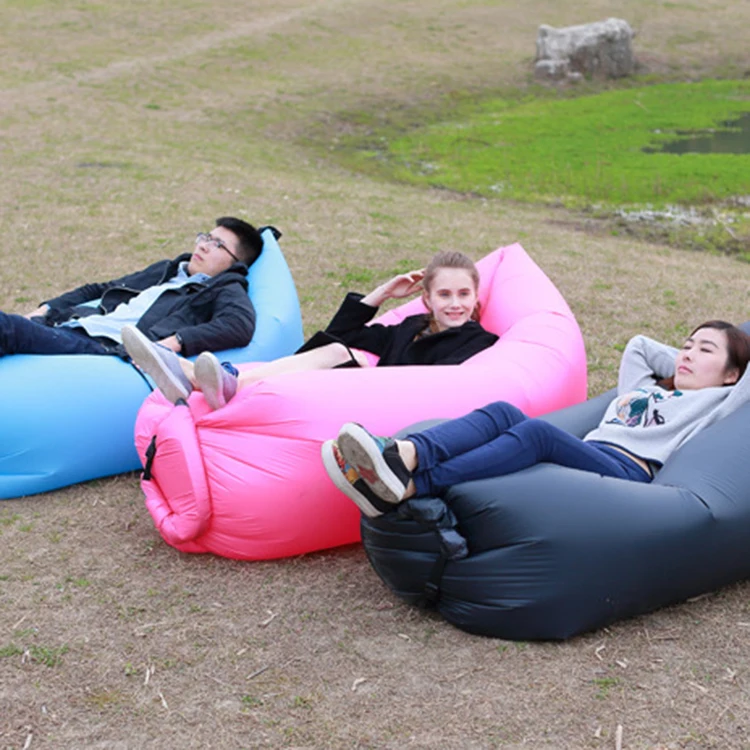 

OEM Inflatable Lounger Air Sofa Lazy Sofa Bag Couch Sleeping Bag Hammock Pool Float Portable for Outdoors, Customized color