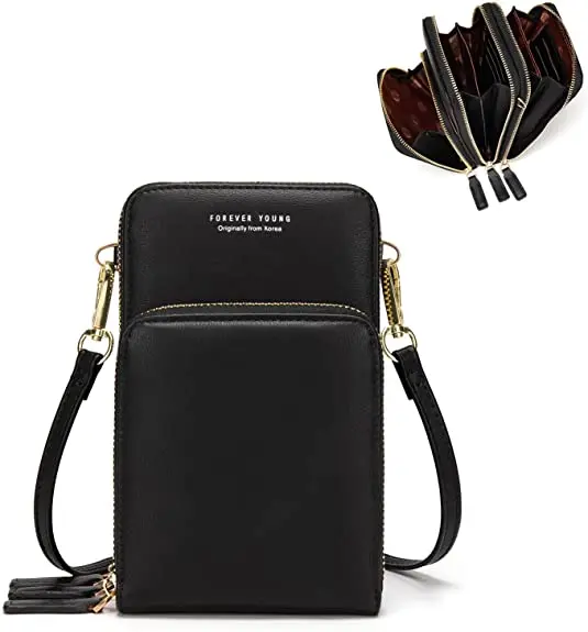 

Small Crossbody Cell Phone Purse for Women 2022, Mini Messenger Shoulder Handbag Pocket Wallet with Credit Card Slots