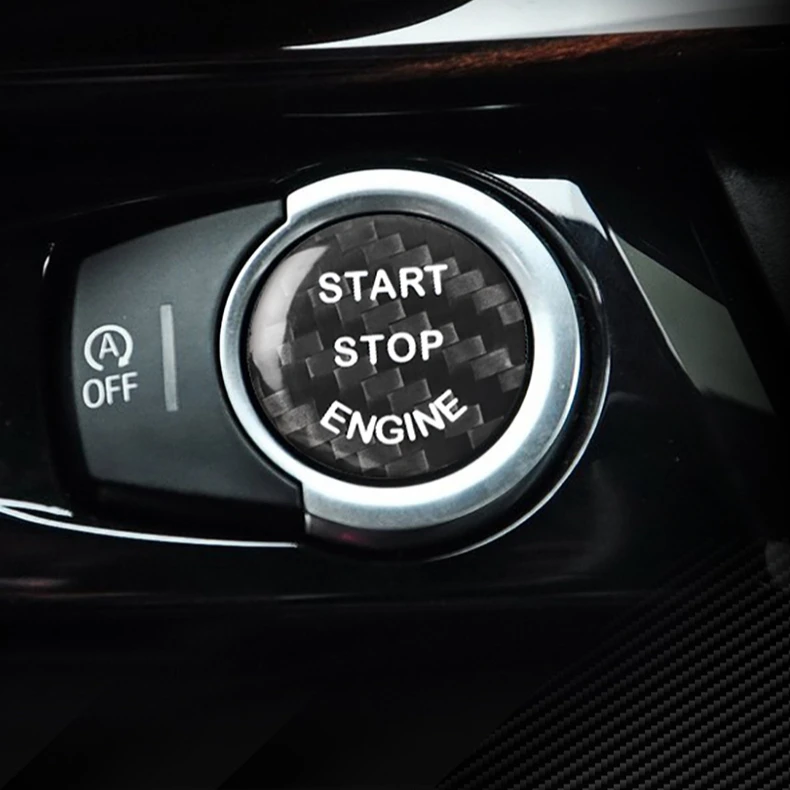 

Es Carbon Fiber Interior Accessories Carbon Fiber Engine Push Button Start Cover For Bmw X5 E70 X6 E71 E72 E81 Car Interior Trim