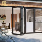 Australian standard new bifold portas dobr&aacute;veis de alum&iacute;nio janelas e portas de vidro duplo design moderno exterior para sri lanka