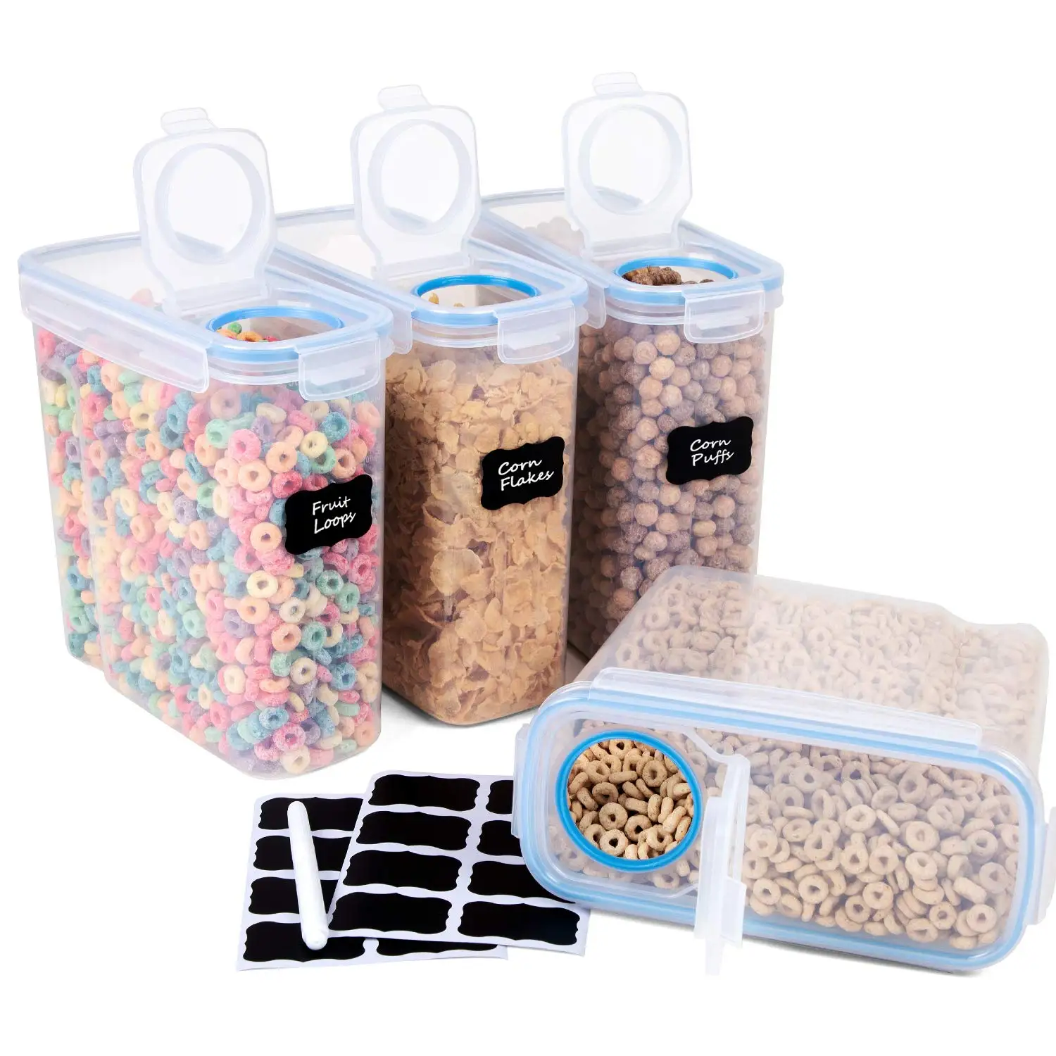 Stackable Airtight Kitchen Cereal Storage Containers Perfect For Dry