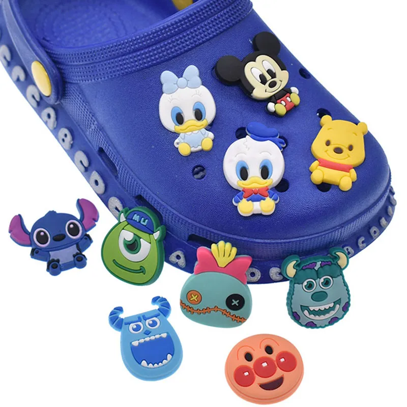 

Wholesale Cheap PVC Shoe Charms Cute Monster University Croc Shoe Decoration Wristband Accessories Birthday Party Favors Gift, Accept customized