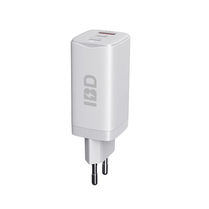 

IBD 2021 New Arrival US EU UK KR Plugs PD Port Type C 65W Fast Wall Charger Gan For Smartphones, White, black