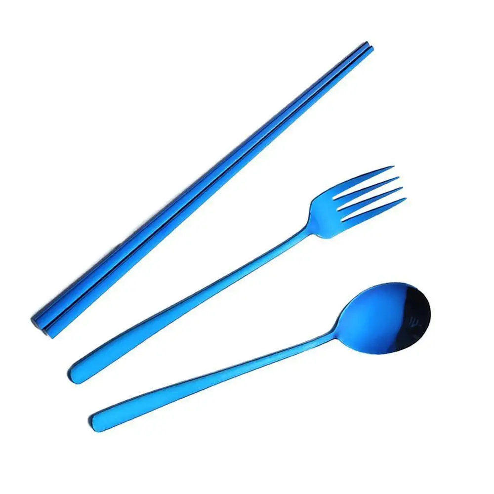 

18/8 Korean Coffee Spoon Chopsticks Reusable Gold Cutlery,Flatware Set, Silver/gold/rose gold/black/rainbow