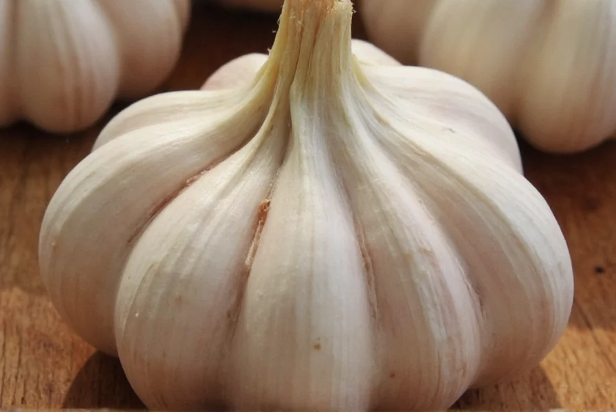 Close-up of garlic cloves showing natural papery skin layers