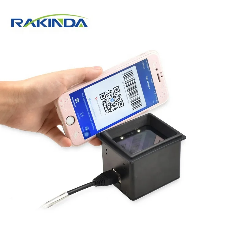 

Smart QR code reader fast scan fixed mount type laser 2d barcode scanner module connect computer scanner device