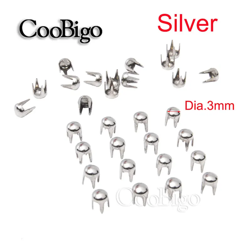 Mix-s 200pcs 8mm Rhinestone Studs Round Rivets Punk DIY for Clothing Shoes Bags Belt Spikes GZ080-8