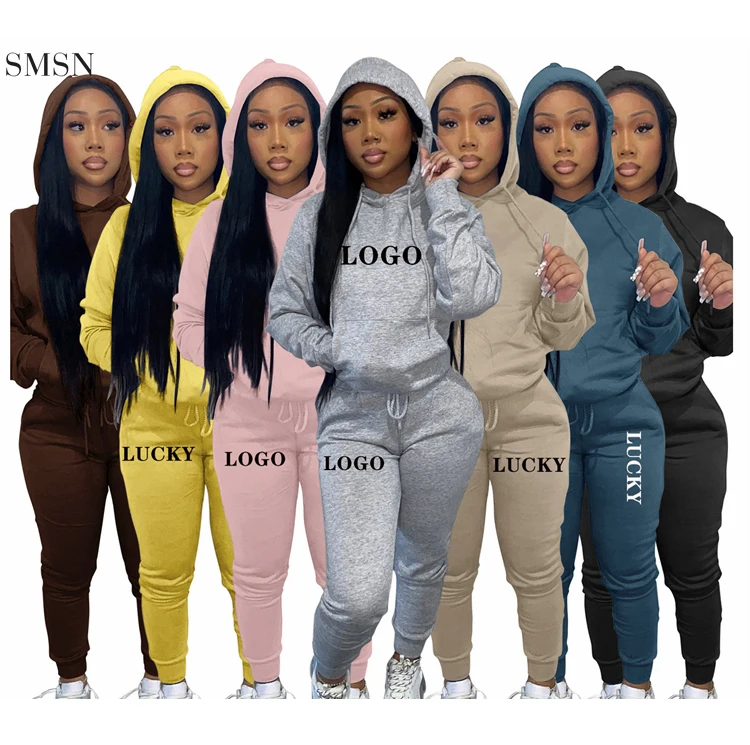 

Women Clothing Solid Color 2 Piece Set Womens Hoodies Jogger Long Sleeve Two Piece Pants Set Sweatpants And Hoodie Set For Women