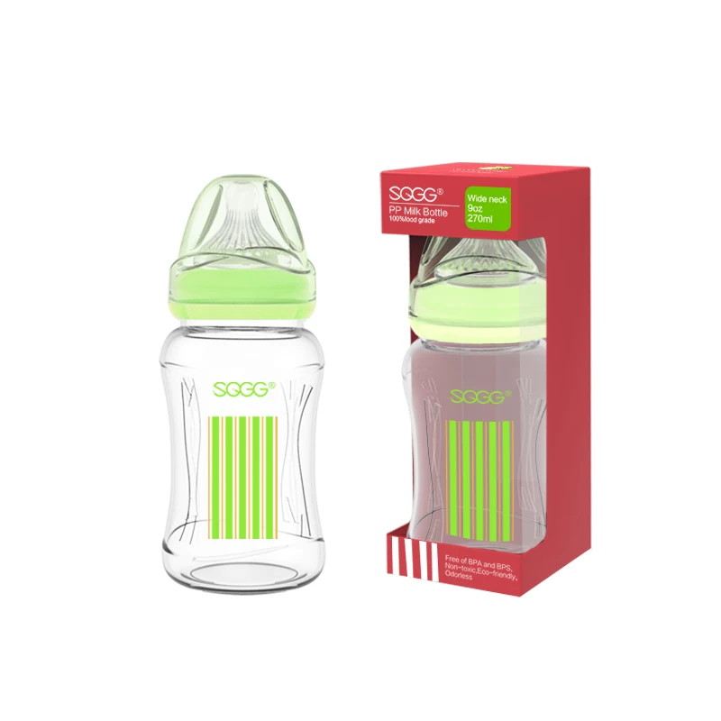 

High quality new design PP baby feeding bottles for boy and girl
