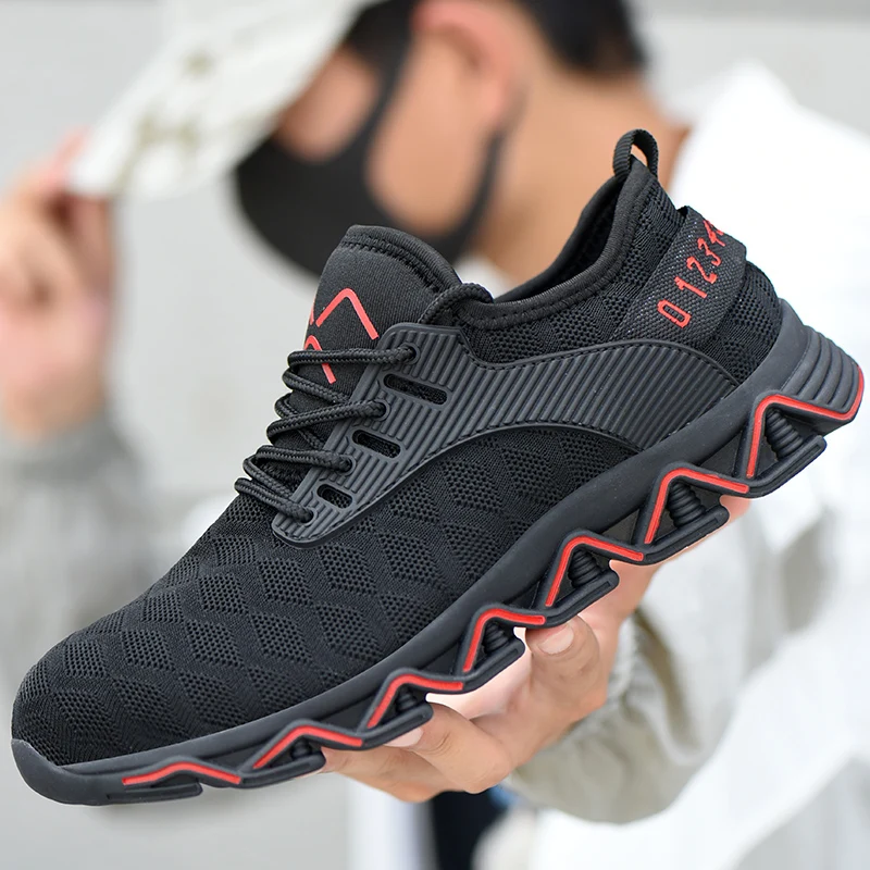 

Dropshipping shoes Trendy Dubai Good Prices high Cut Anti - puncture anti-smash Safety Shoes, Red,black