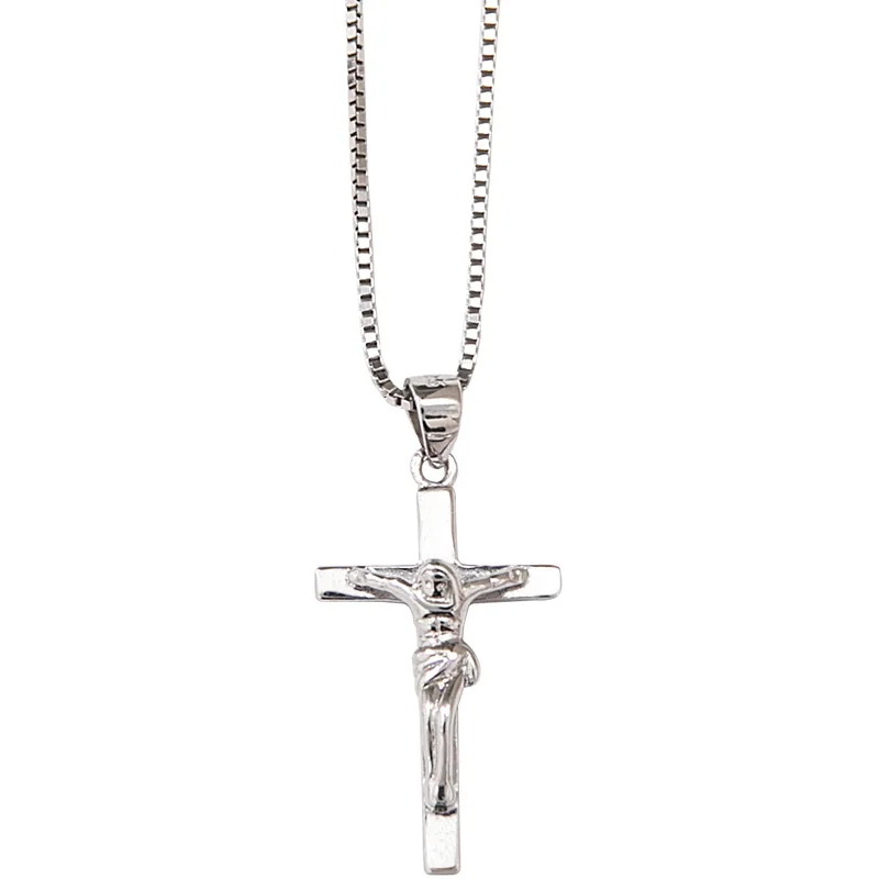 

Exquisite 925 sterling silver Jesus pendant, ladies fashion collarbone chain, elegant and charming