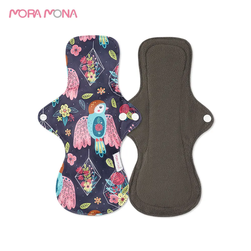 

Mora Mona Reusable Sanitary Pads Bamboo Charcoal Washable Waterproof Menstrual Pads ladies Sanitary Pads, Customized printing