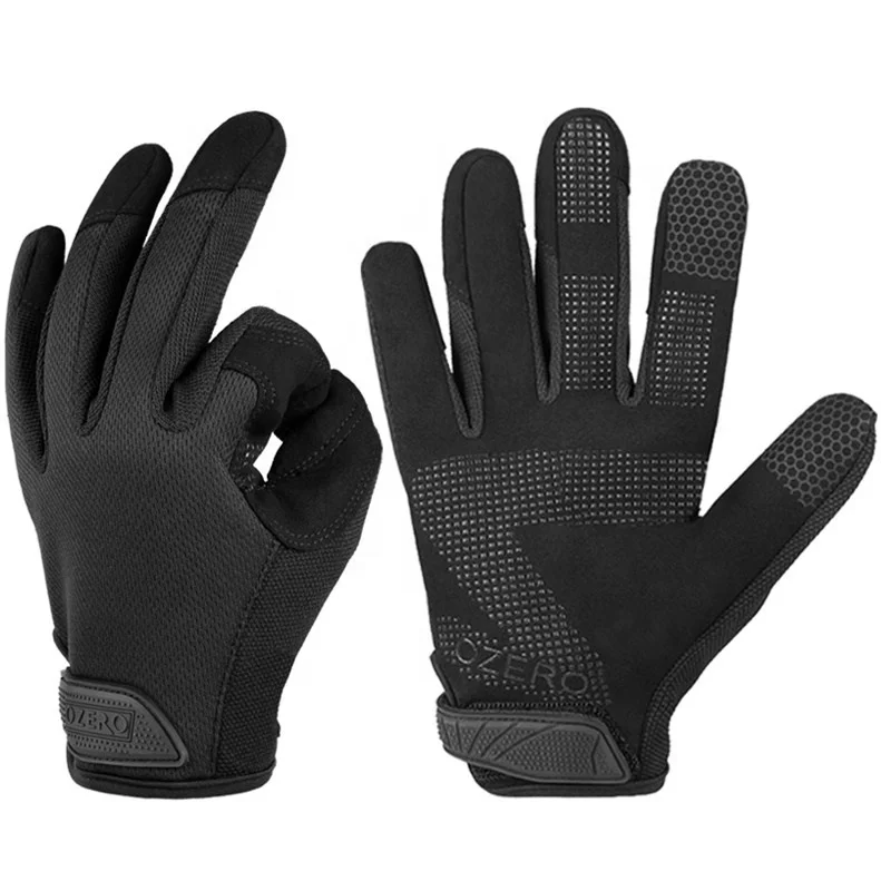

Ozero Full Finger Gym Weight Lifting Workout Run Bike Cycle Motocross Gloves With Touch Screen Gant De Sport For Men., Black , green