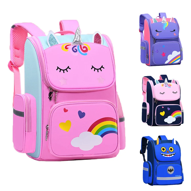 

Oem Custom Logo Unisex Toddler Children Schoolbag Cartoon Unicorn Bag Bookbag School Backpack For Kids, 4 color