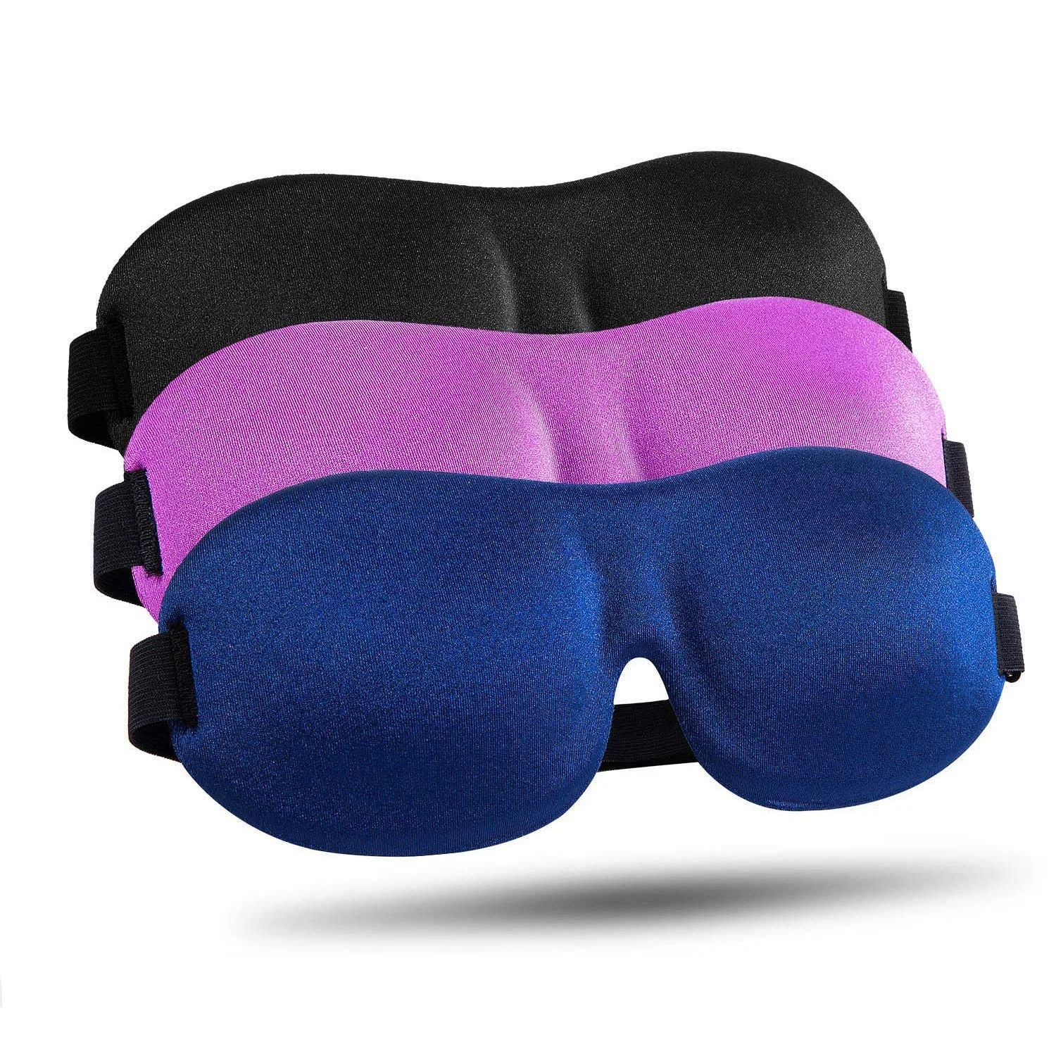 

No Pressure Seamless Stereo 3D Contoured 100% Blackout Eye Mask for Sleeping with Adjustable Strap Y01