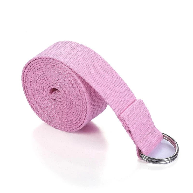 

183cm High Quality Fitness Exercise Custom Logo Yoga Strap with D Ring