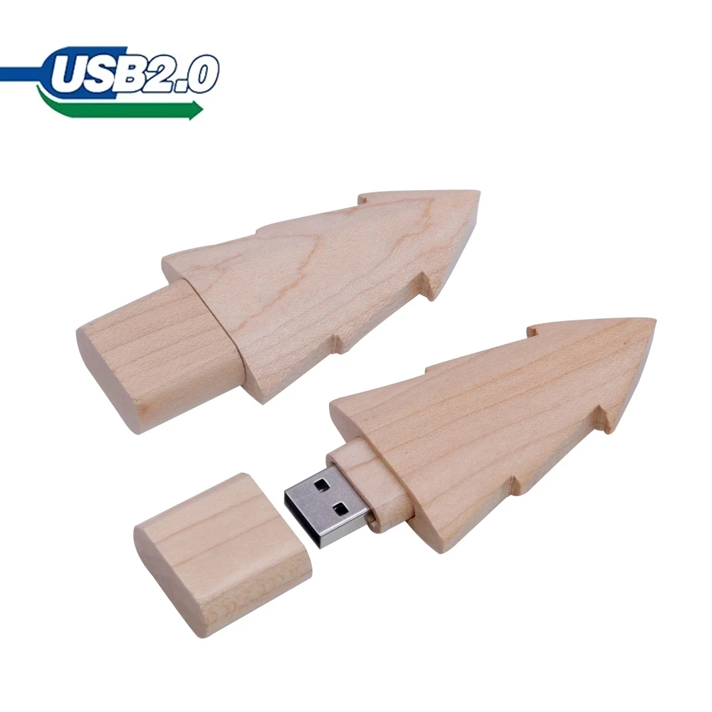 

Wooden Christmas Tree USB Flash Memory Stick pen thumb drive for promotions gifts giveaways