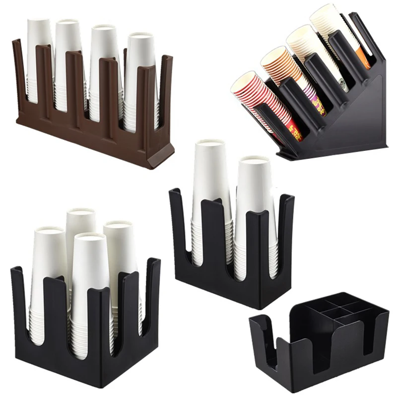 

Disposable Paper Cup Holder Bar Storage Rack Straw Box Cup Divider Commercial coffee cup dispenser, As same as picture