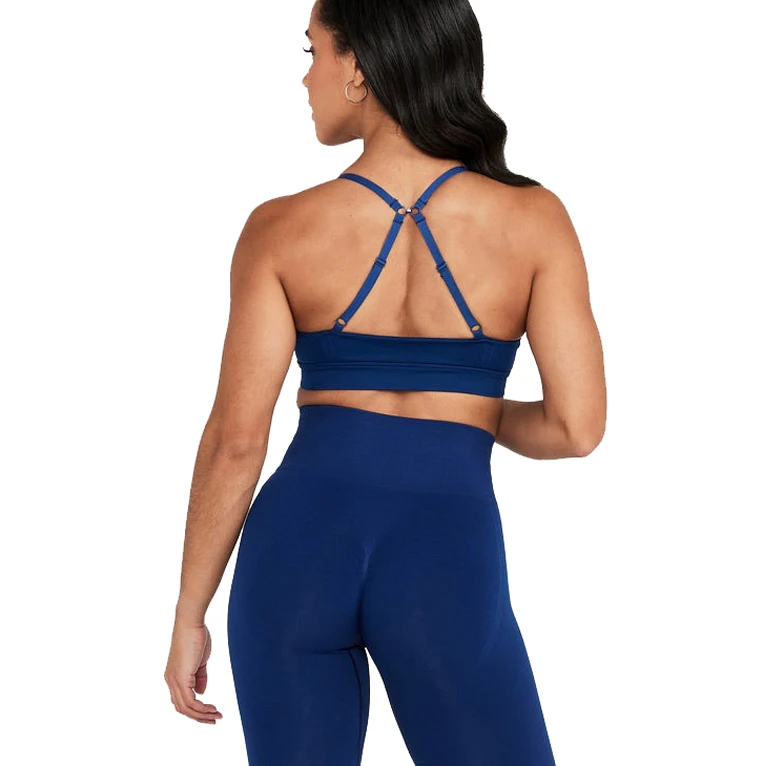 Women Compression Comfort Seamless Scrunch Back Running Leggings and Bra Set